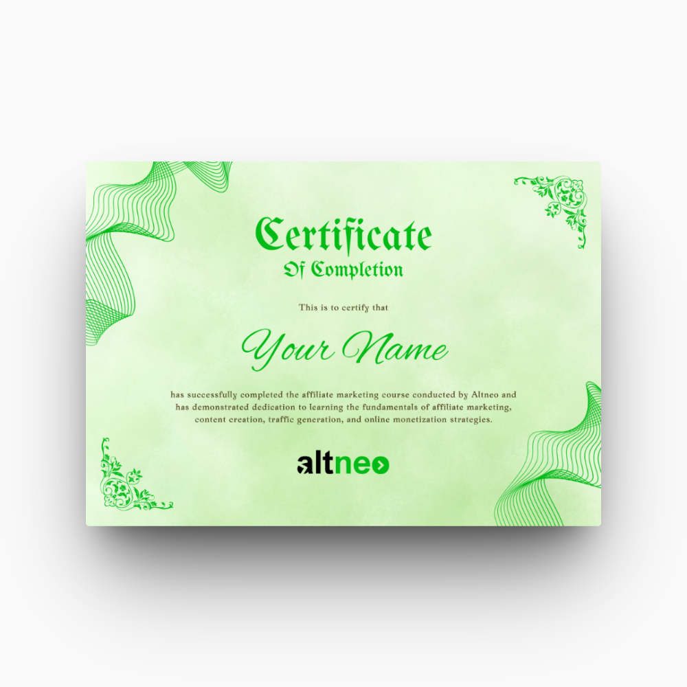 Certificate - Altneo